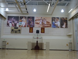 South wall of practice gym
